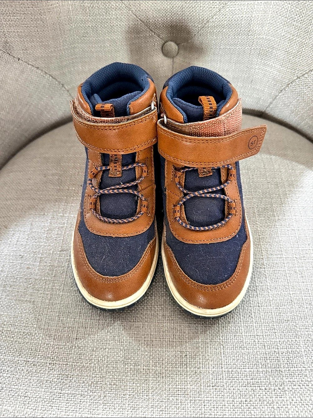 Stride Rite 360 Kids High Top Sneakers Brown & Blue Boys US 11 M